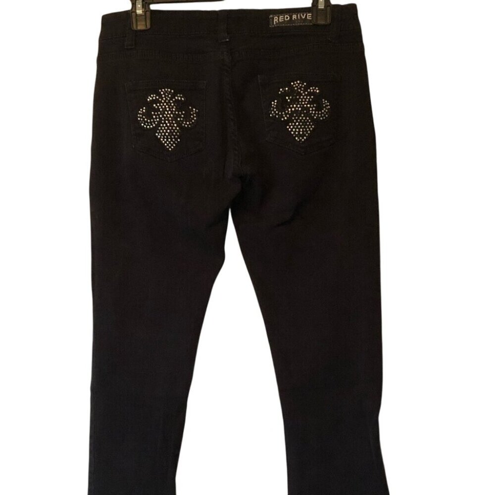 Red Rivet Black Skinny Jeans - Picture 4 of 7